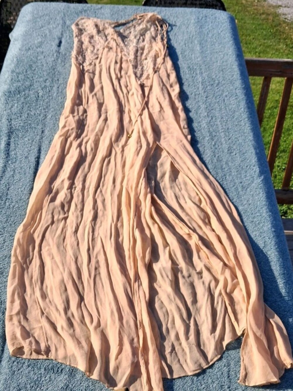 Intimately Free People Lace Dress Sheer Boho Size Small